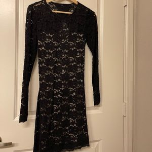 Express black lace dress